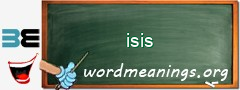 WordMeaning blackboard for isis